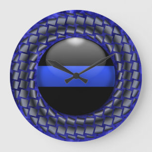 Thin Blue Line Large Clock