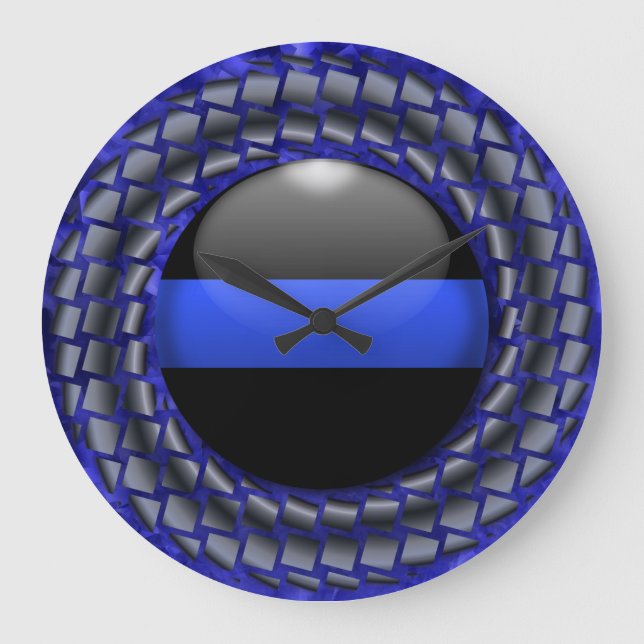 Thin Blue Line Large Clock (Front)