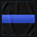 Thin Blue Line Large Pet Bandana<br><div class="desc">Add your own text to this blank Thin Blue Line pet bandana or leave it as it is. This makes a great accessory for your police K9 (or yourself for that matter). Our beautiful high resolution artwork is not available in any other online store. Be proud to display this universal...</div>