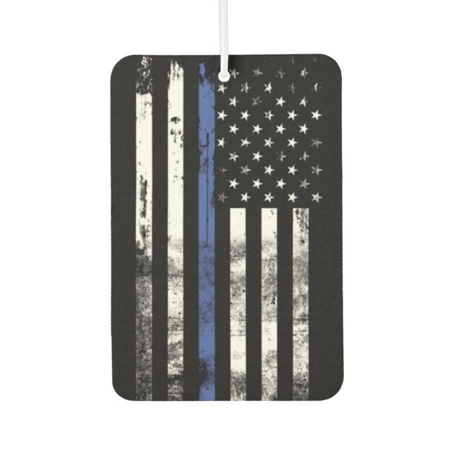 Thin Blue Line Law Enforcement Air Freshener (Front)