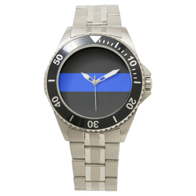 Thin Blue Line Law Enforcement Police Watch (Front)