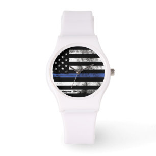 Thin Blue Line Law Enforcement Women's Watch