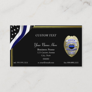 Thin Blue Line Lieutenant Business Card