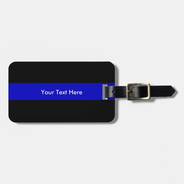 Thin Blue Line Luggage Tag (Front Horizontal)