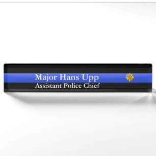Thin Blue Line - Major Cluster Rank Nameplate