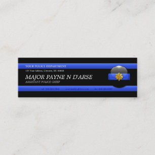 Thin Blue Line Major Custom Business Card