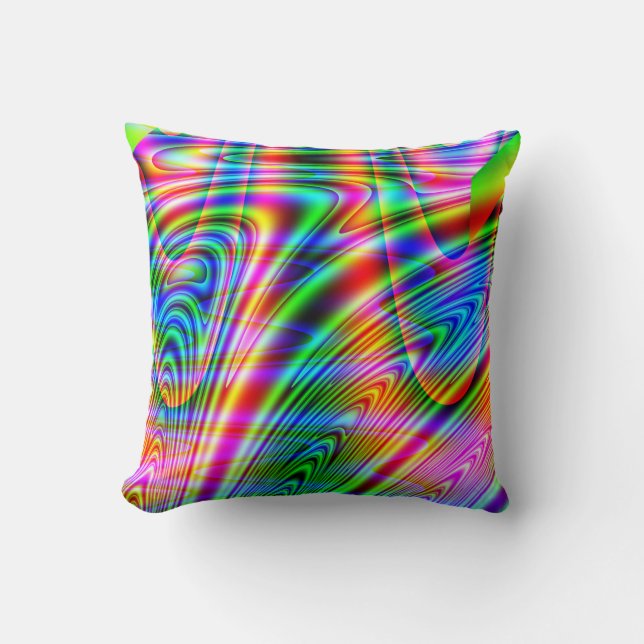 Thin Blue Line Mesmerizing Throw Pillow (Front)