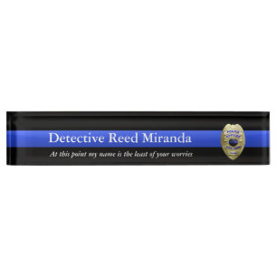 Thin Blue Line - Miranda Nameplate