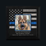 Thin Blue Line - Officer K9 EOW - Police Dog Photo Gift Box<br><div class="desc">Honour your best partner and best friend with tis Thin Blue Line Police Dog Custom Photo Frame Keepsake Box . Personalize with your K9 officer's photo, name, end of watch date . Quote: Born to Love, Trained to Serve, Loyal to the end. COPYRIGHT © 2020 Judy Burrows, Black Dog Art...</div>