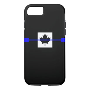 Thin Blue Line on Canadian Flag Decor Case-Mate iPhone Case