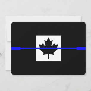 Thin Blue Line on Canadian Flag Design