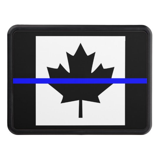 Thin Blue Line On Canadian Flag Trailer Hitch Cover Zazzle Ca