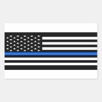 "THIN BLUE LINE on FLAG"