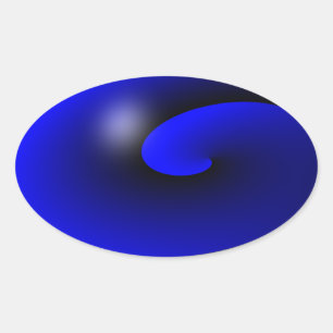 Thin Blue Line One-of-a-Kind Oval Sticker