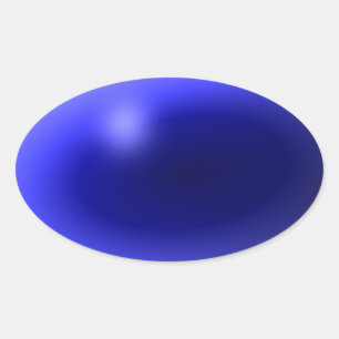Thin Blue Line One-of-a-Kind Oval Sticker