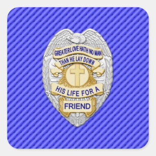 Thin Blue Line One-of-a-Kind Square Sticker