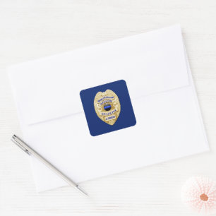 Thin Blue Line One-of-a-Kind Square Sticker