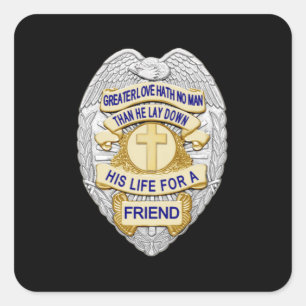 Thin Blue Line One-of-a-Kind Square Sticker