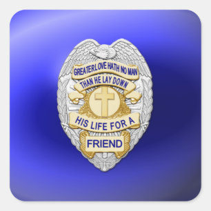 Thin Blue Line One-of-a-Kind Square Sticker