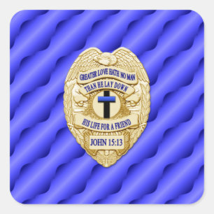 Thin Blue Line One-of-a-Kind Square Sticker