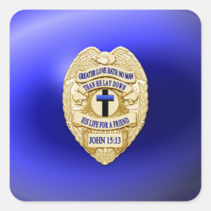 Thin Blue Line One-of-a-Kind Square Sticker