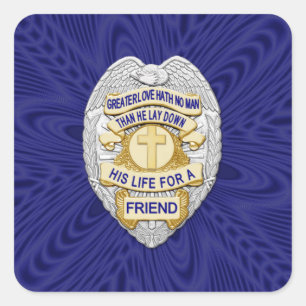 Thin Blue Line One-of-a-Kind Square Sticker