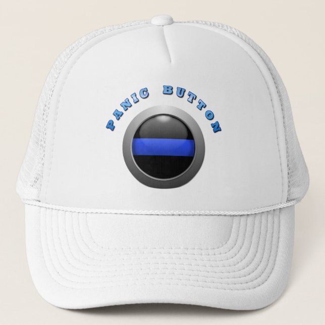 Thin Blue Line - Panic Button Trucker Hat (Front)