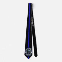 Thin blue line peacemaker tie police officer LEO