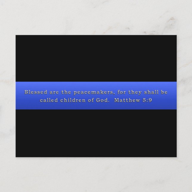 Thin Blue Line Peacemakers Postcard (Front)