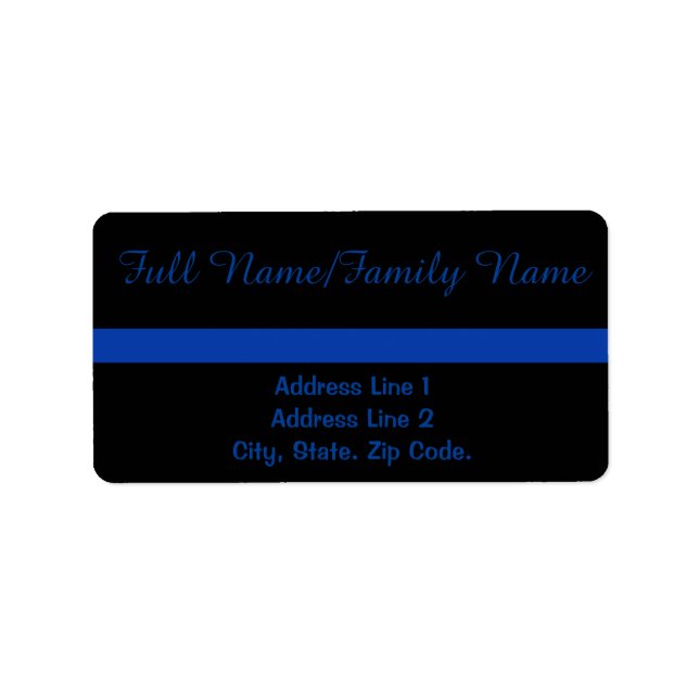 Thin Blue Line Personal Label (Front)