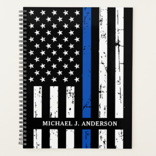 Thin Blue Line Personalized Police Officer Planner