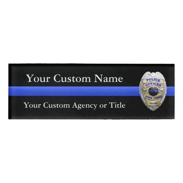 Thin Blue Line Police Badge (Front)
