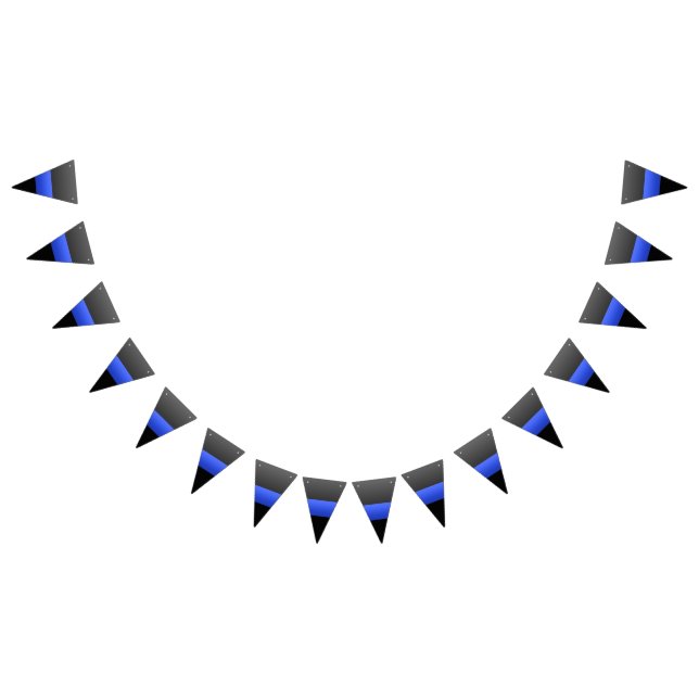 Thin Blue Line Police Bunting Flags (All)