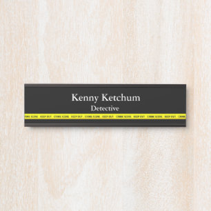 Thin Blue Line - Police Crime Scene Tape Door Sign