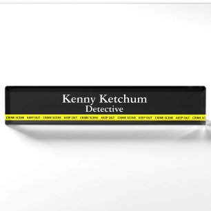 Thin Blue Line - Police Crime Scene Tape Nameplate