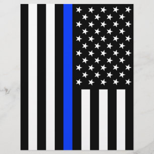 Thin Blue Line Police Flag
