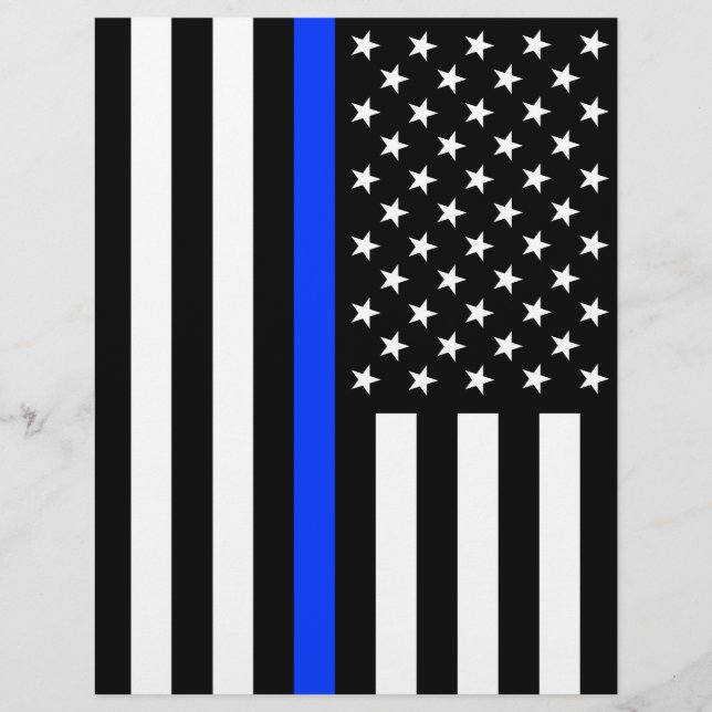 Thin Blue Line Police Flag (Front)