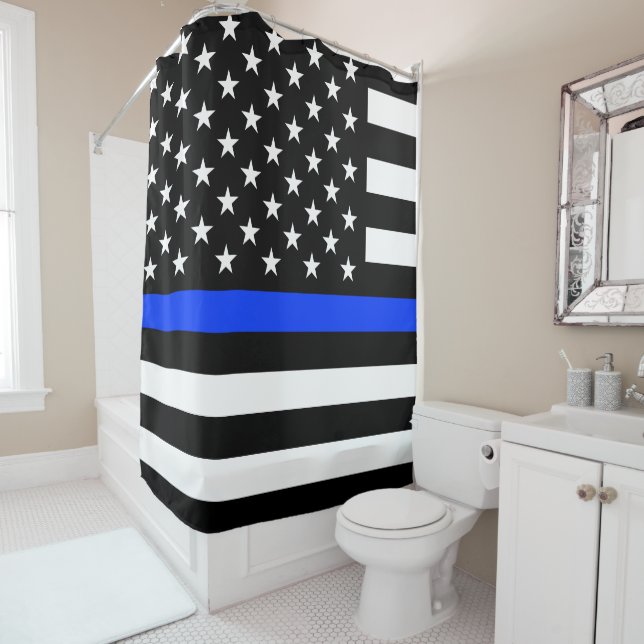 Thin Blue Line Police Flag (In Situ)