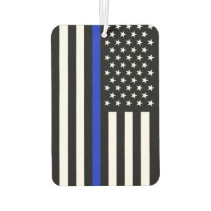 Thin Blue Line Police Flag Air Freshener