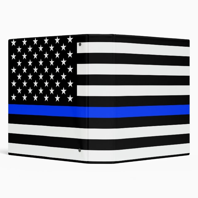 Thin Blue Line Police Flag Binder (Background)