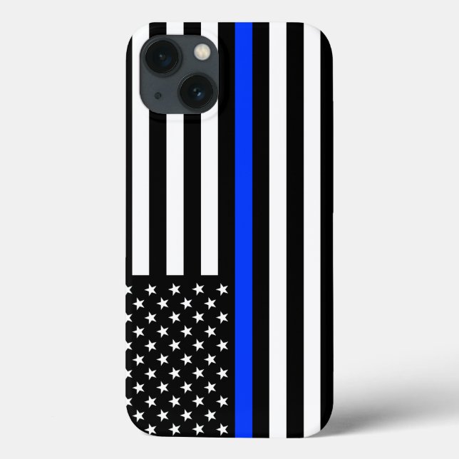 Thin Blue Line Police Flag Case-Mate iPhone Case (Back)