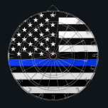 Thin Blue Line Police Flag Dartboard<br><div class="desc">Thin Blue Line American flag. Support the Police with this awesome thin blue line flag and show the world that</div>