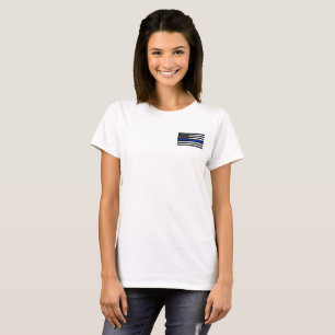 Thin Blue Line Police Flag T-Shirt