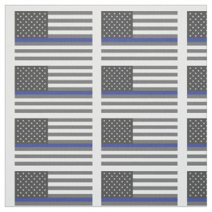 Thin Blue Line Police Lives Matter Fabric