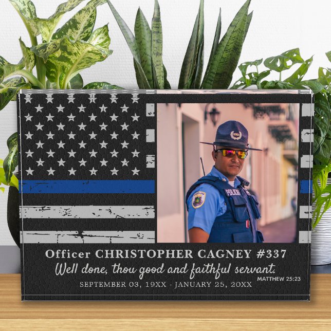 Thin Blue Line Police Memorial Photo Block (Creator Uploaded)