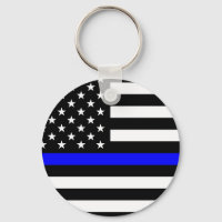Thin Blue Line - Police Officer - American Flag