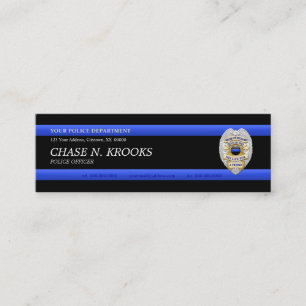 Thin Blue Line Police Officer Custom Business Card