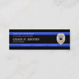 Thin Blue Line Police Officer Custom Business Card