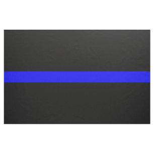 Thin Blue Line Police Officers Memorial Flag Fabric