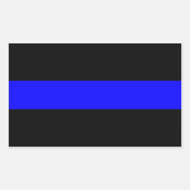 Thin Blue Line Police Officers Memorial Flag Sticker (Front)